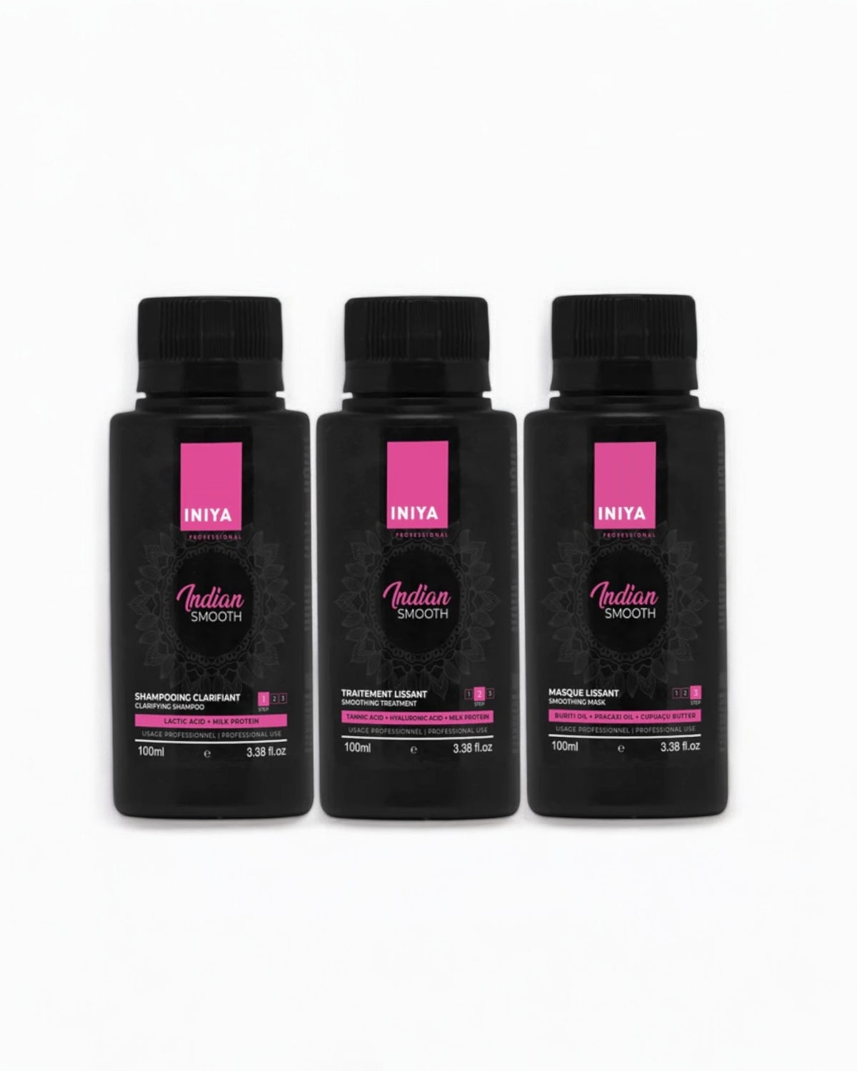 Lissage Indien Tanin Iniya Indian Smooth — Kit 3 x 120 ml