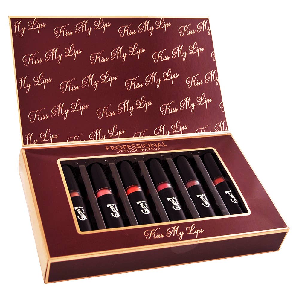 Coffret 6 Rouges à Lèvres – Couleurs Tendance & Idée Cadeau