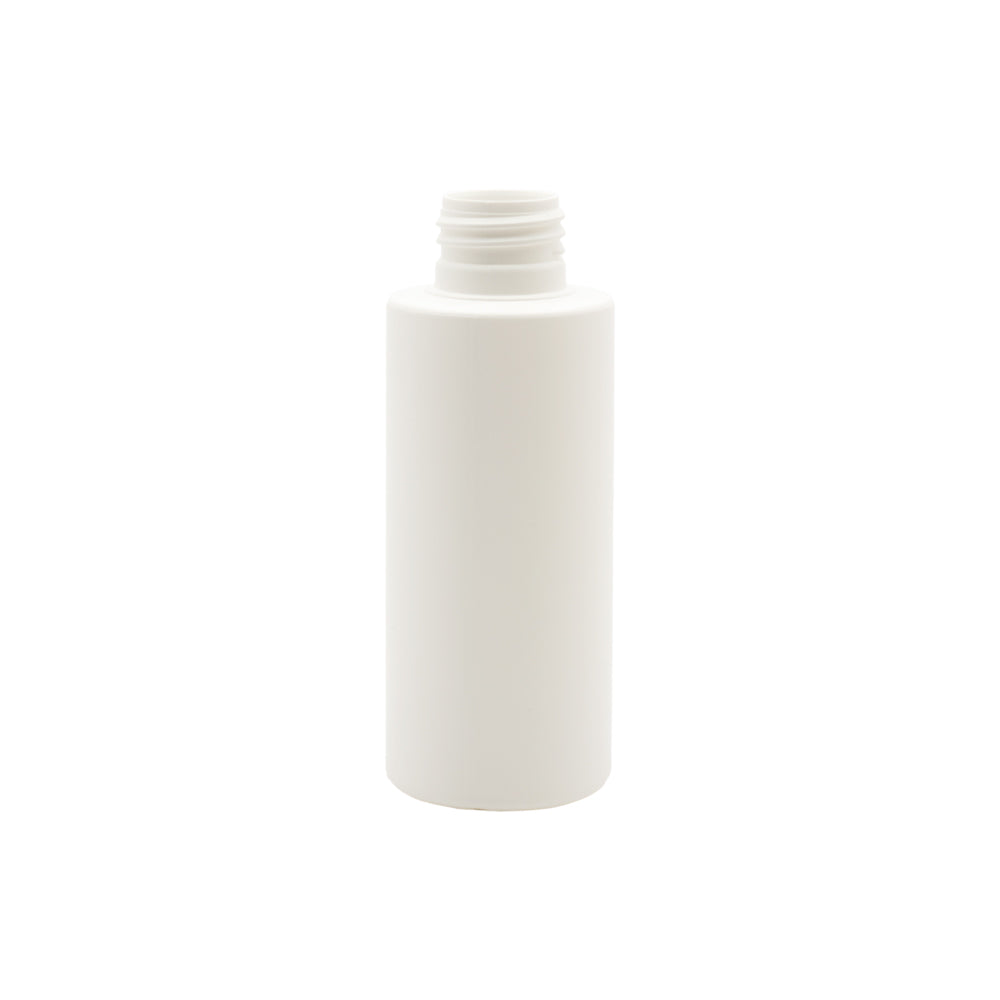 Bouteille Vide, 100 ml, 24/410, fileté, blanc, tubulaire - avec bouchons