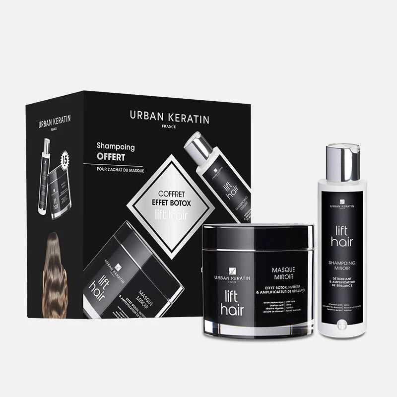 Coffret Effet Btx Lift Hair – Masque Miroir Nutritif 200 ml + Shampoing Miroir Purifiant 150 ml Offert
