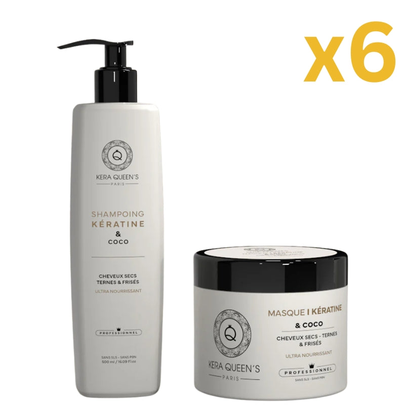 Lot Pour Pro Kit Sans Sulfate Kera Queen's Rituel Coco Lissage Expert