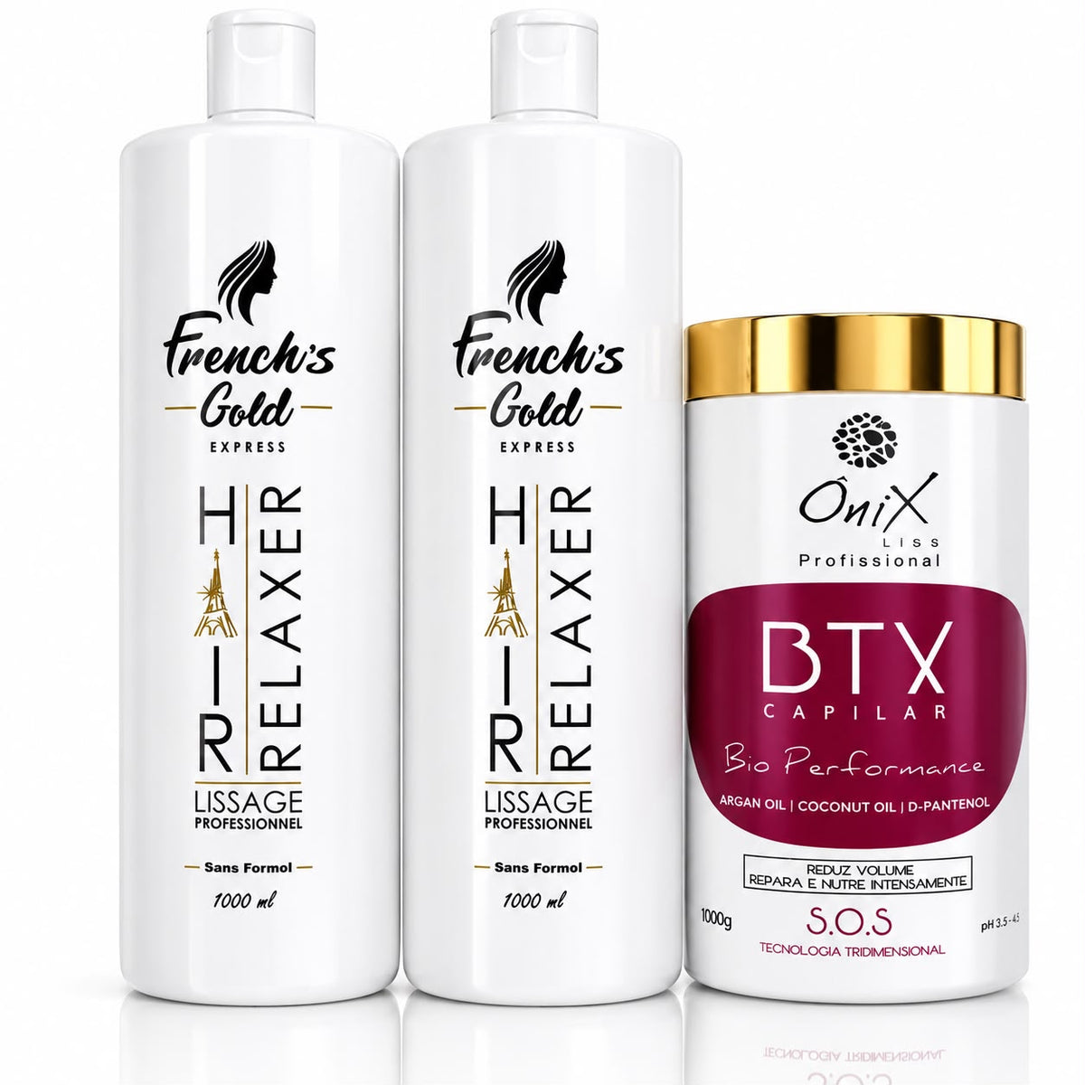 🎁 Offre du Moment — 2 Lissages French's Gold Hair Relaxer 1L Achetés = 1 BTX Onix Bio Performance 1kg OFFERT