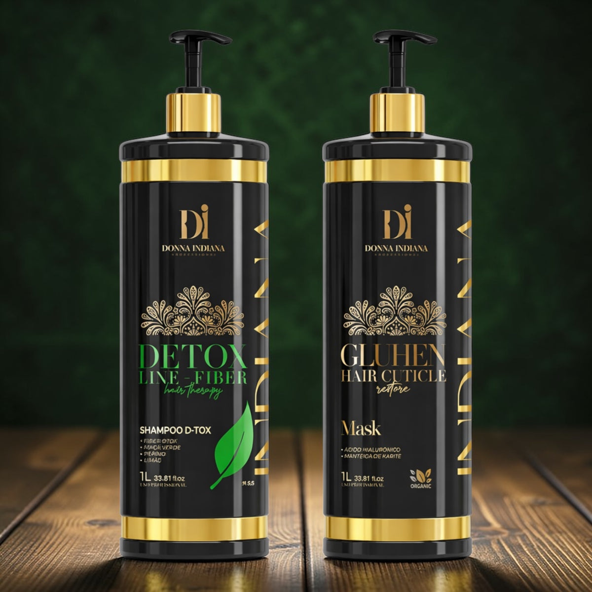 Duo Lissage Dona Indiana + Shampoing Détox 1L | Keraliss