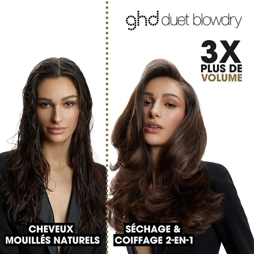 GHD Duet Blowdry Blanc – Brosse Soufflante 2-en-1 Sans Dommage Thermique