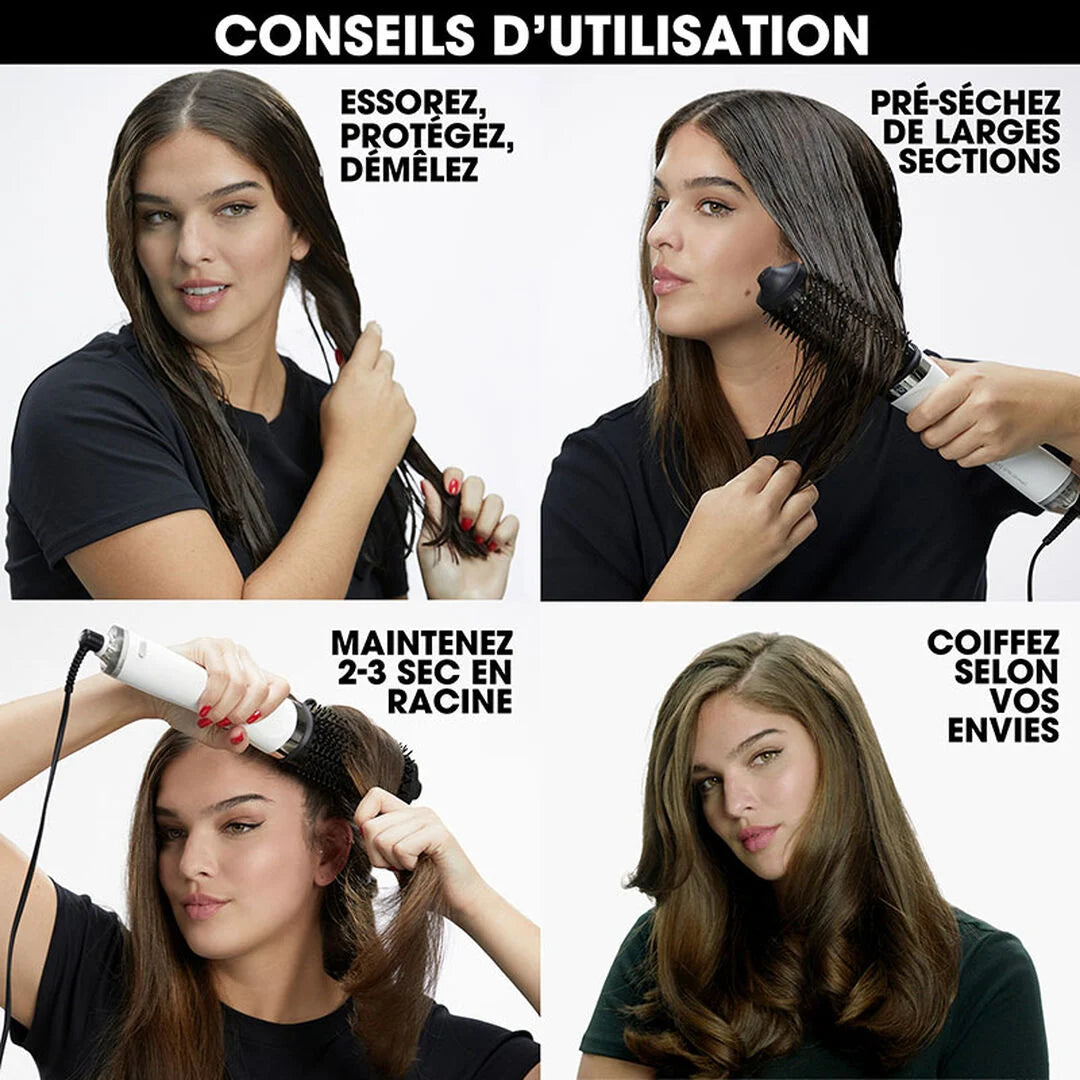 GHD Duet Blowdry Blanc – Brosse Soufflante 2-en-1 Sans Dommage Thermique