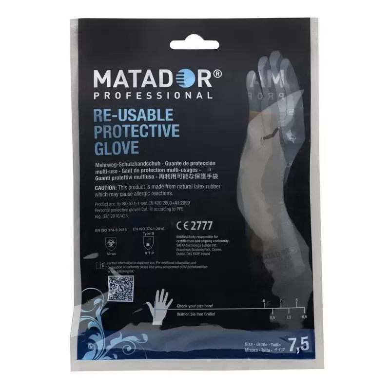 Gants Matador latex naturel paire salon coiffure