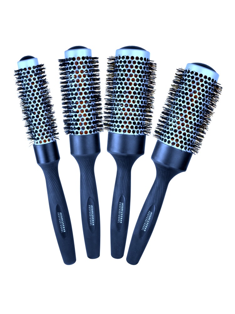 Jacques Seban Lot de 4 Brosses Thermiques Céramiques Kit Brushing Professionnel